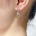 [Dream]MOVE UNO SMALL 1 DIAMOND EARRINGS