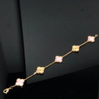 [Dream ]Neue CLOVER 5 MOTIVE ARMBAND-KOLLEKTION AUS ROSA PERLMUTT