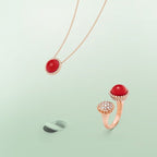 Dream PERLEE COULEURS DIAMOND ROSE GOLD BETWEEN THE FINGER RING