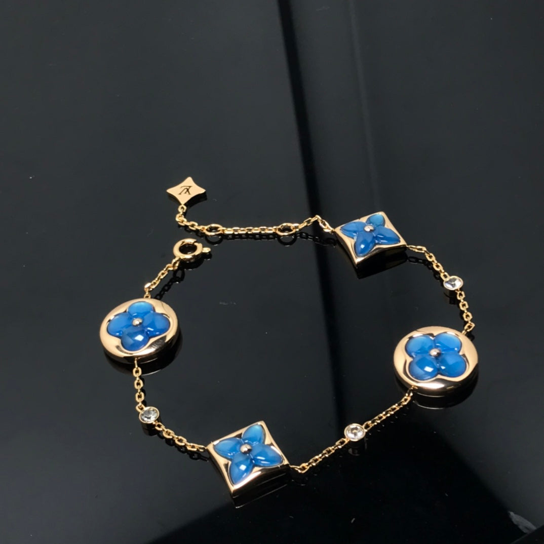 Dream STAR AND SUN 4 MOTIF BLUE BRACELET