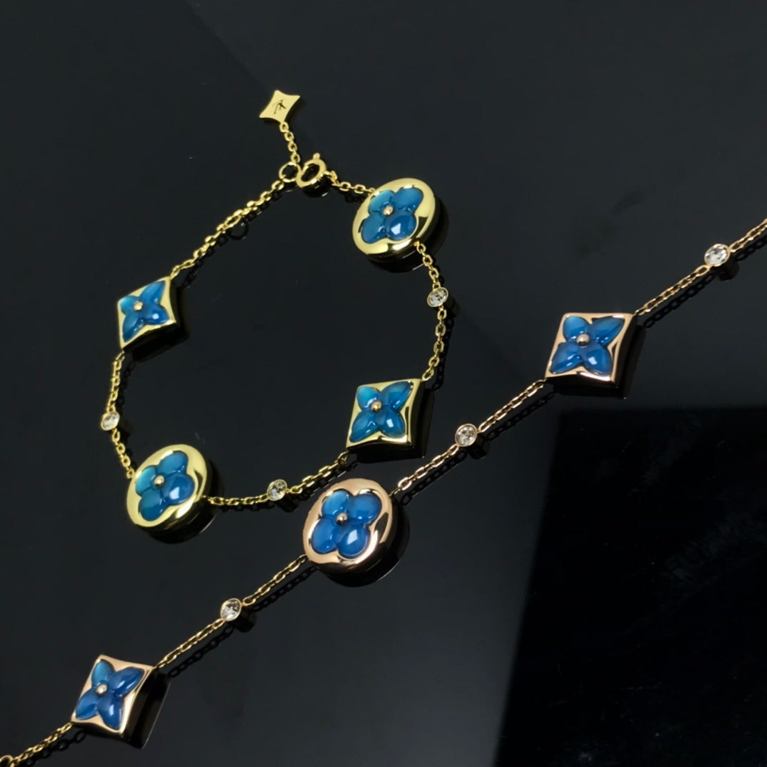 Dream STAR AND SUN 4 MOTIF BLUE BRACELET