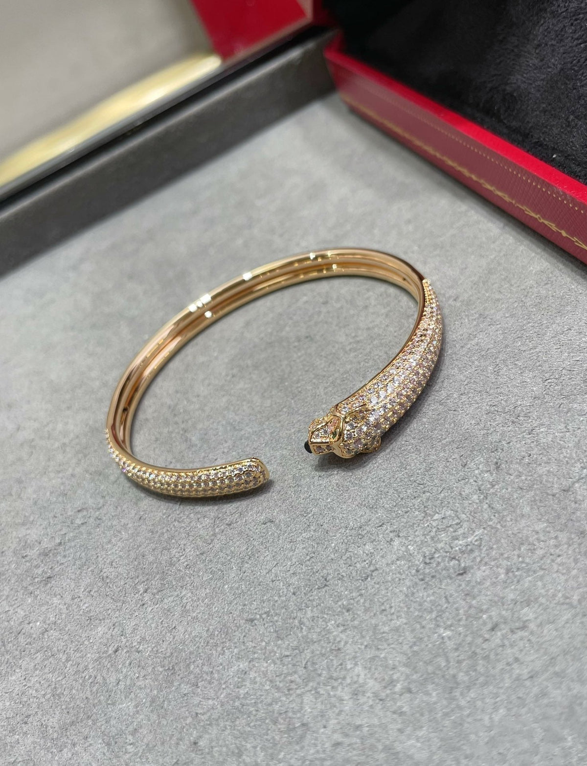 Dream PANTHERE FULL DIAMOND OPEN BRACELET