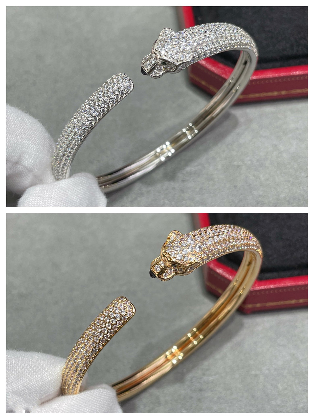 Dream PANTHERE FULL DIAMOND OPEN BRACELET