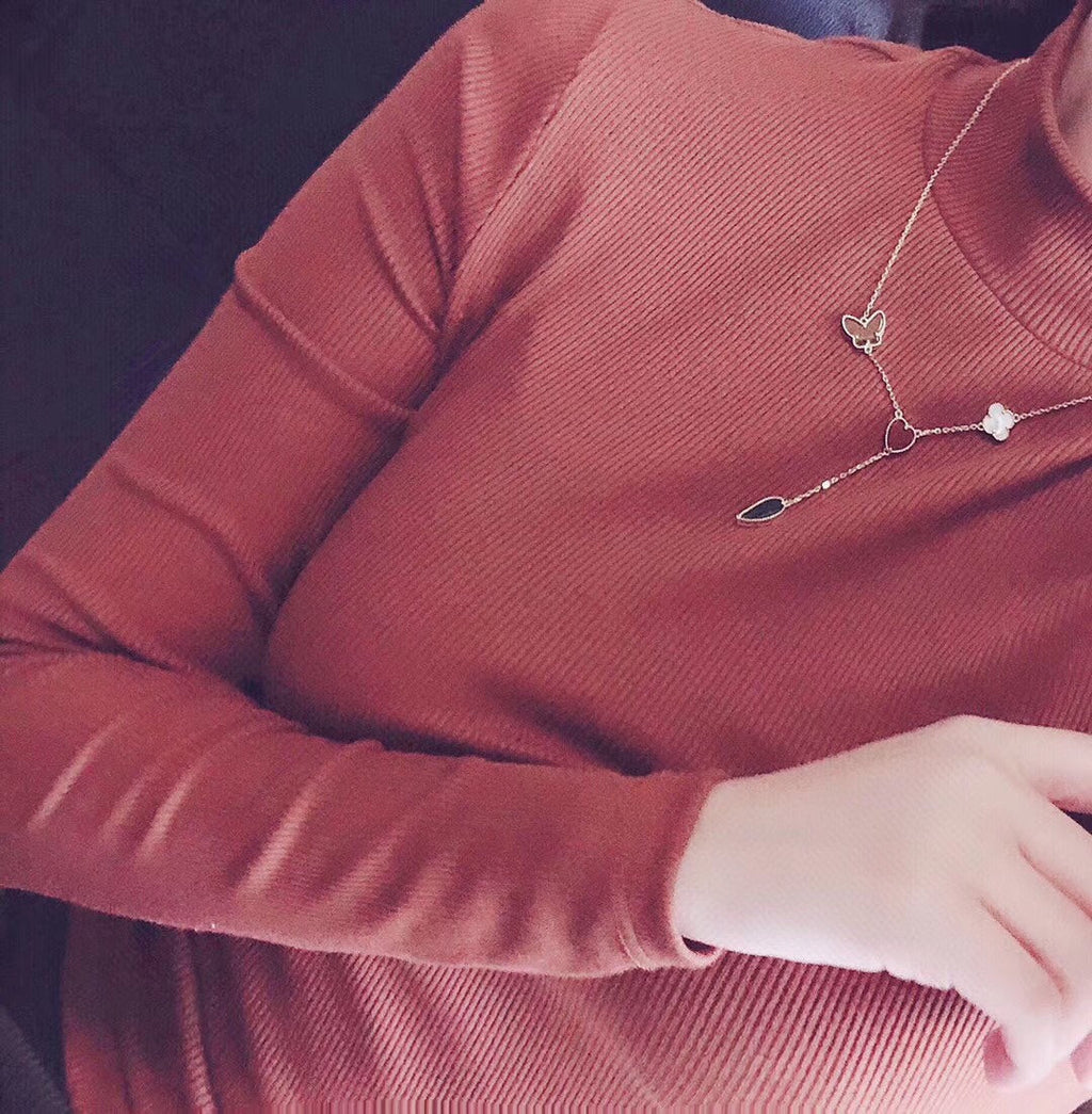 Dream LUCKY SPRING 4 MOTIFS ROSE GOLD NECKLACE