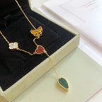 Dream LUCKY SPRING 4 MOTIFS ROSE GOLD NECKLACE
