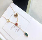 Dream LUCKY SPRING 4 MOTIFS ROSE GOLD NECKLACE
