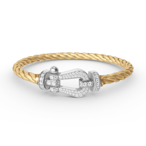 Dream FORCE LARGE HORSESHOE FULL DIAMOND BRACELET SILVER