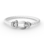 Dream FORCE LARGE HORSESHOE HALF DIAMOND BRACELET SILVER