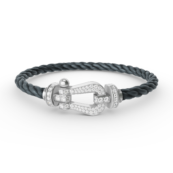 Dream FORCE LARGE HORSESHOE FULL DIAMOND BRACELET SILVER