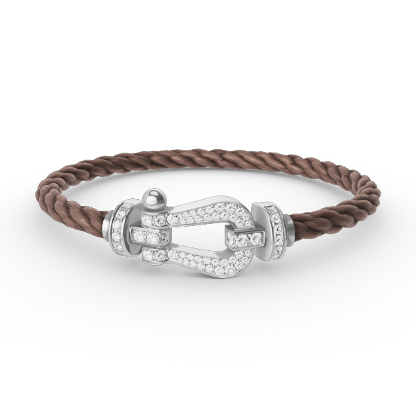 Dream FORCE LARGE HORSESHOE FULL DIAMOND BRACELET SILVER