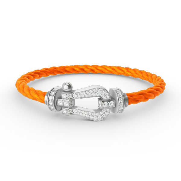 Dream FORCE LARGE HORSESHOE FULL DIAMOND BRACELET SILVER
