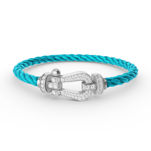 Dream FORCE LARGE HORSESHOE FULL DIAMOND BRACELET SILVER