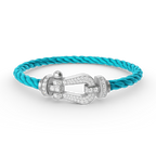 Dream FORCE LARGE HORSESHOE FULL DIAMOND BRACELET SILVER