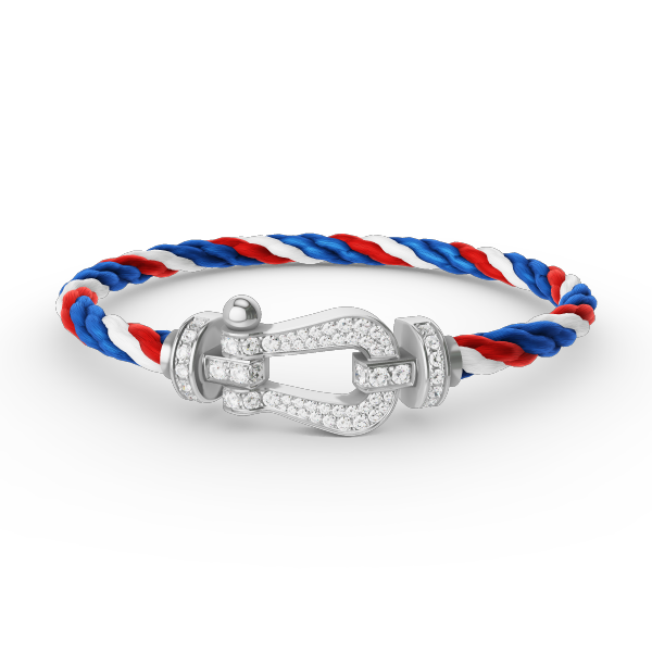Dream FORCE LARGE HORSESHOE FULL DIAMOND BRACELET SILVER