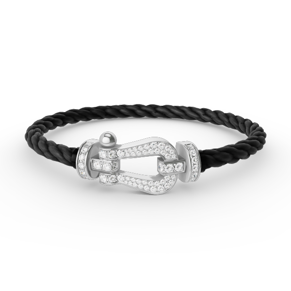 Dream FORCE LARGE HORSESHOE FULL DIAMOND BRACELET SILVER