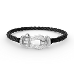 Dream FORCE LARGE HORSESHOE FULL DIAMOND BRACELET SILVER