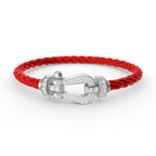 Dream FORCE LARGE HORSESHOE FULL DIAMOND BRACELET SILVER