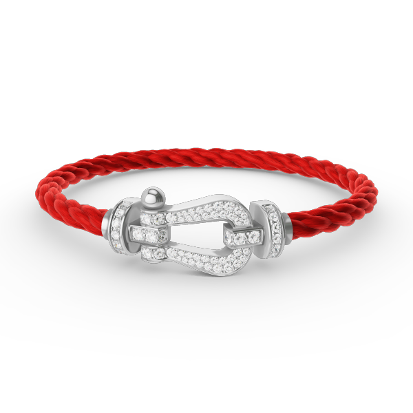 Dream FORCE LARGE HORSESHOE FULL DIAMOND BRACELET SILVER