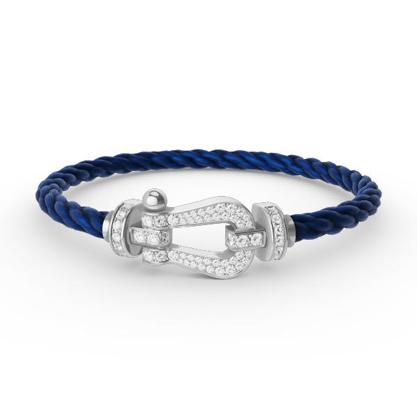Dream FORCE LARGE HORSESHOE FULL DIAMOND BRACELET SILVER