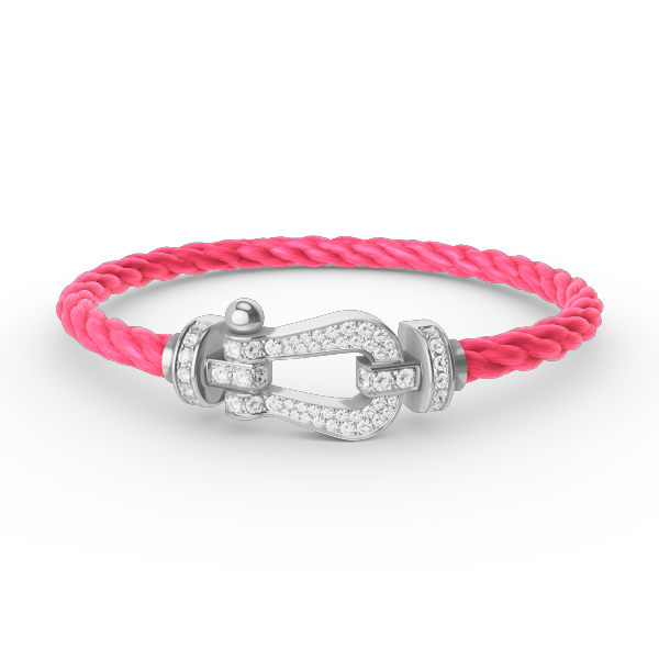 Dream FORCE LARGE HORSESHOE FULL DIAMOND BRACELET SILVER