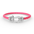 Dream FORCE LARGE HORSESHOE FULL DIAMOND BRACELET SILVER