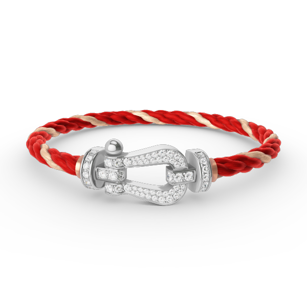 Dream FORCE LARGE HORSESHOE FULL DIAMOND BRACELET SILVER