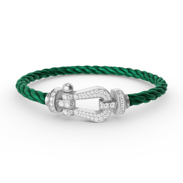 Dream FORCE LARGE HORSESHOE FULL DIAMOND BRACELET SILVER