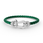 Dream FORCE LARGE HORSESHOE FULL DIAMOND BRACELET SILVER