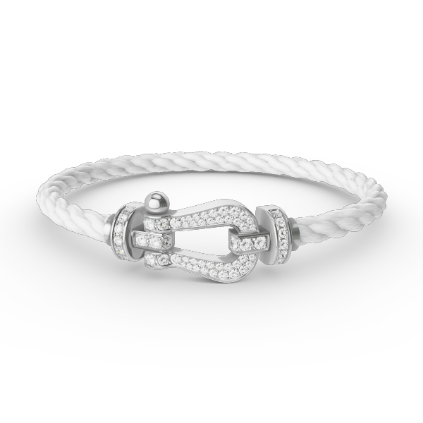 Dream FORCE LARGE HORSESHOE FULL DIAMOND BRACELET SILVER