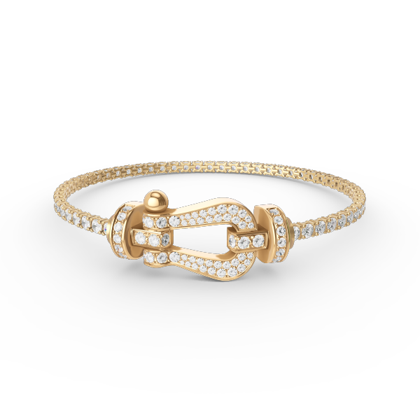 Dream FORCE  LARGE HORSESHOE FULL DIAMOND TENNIS BRACELET